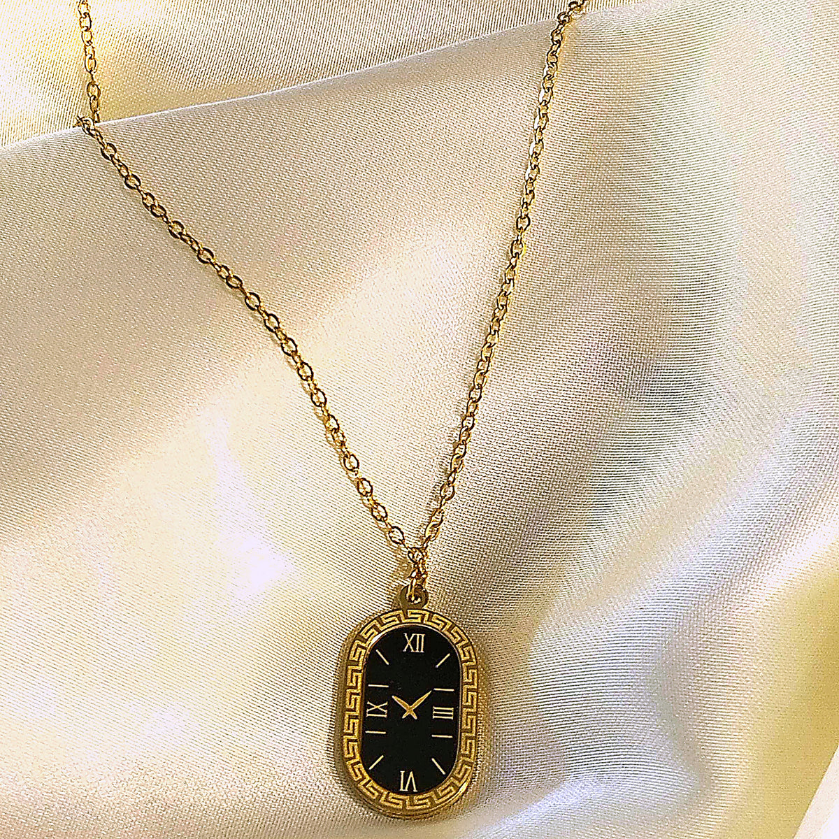 Alora Necklace – Gold Plated Roman Numeral Pendant